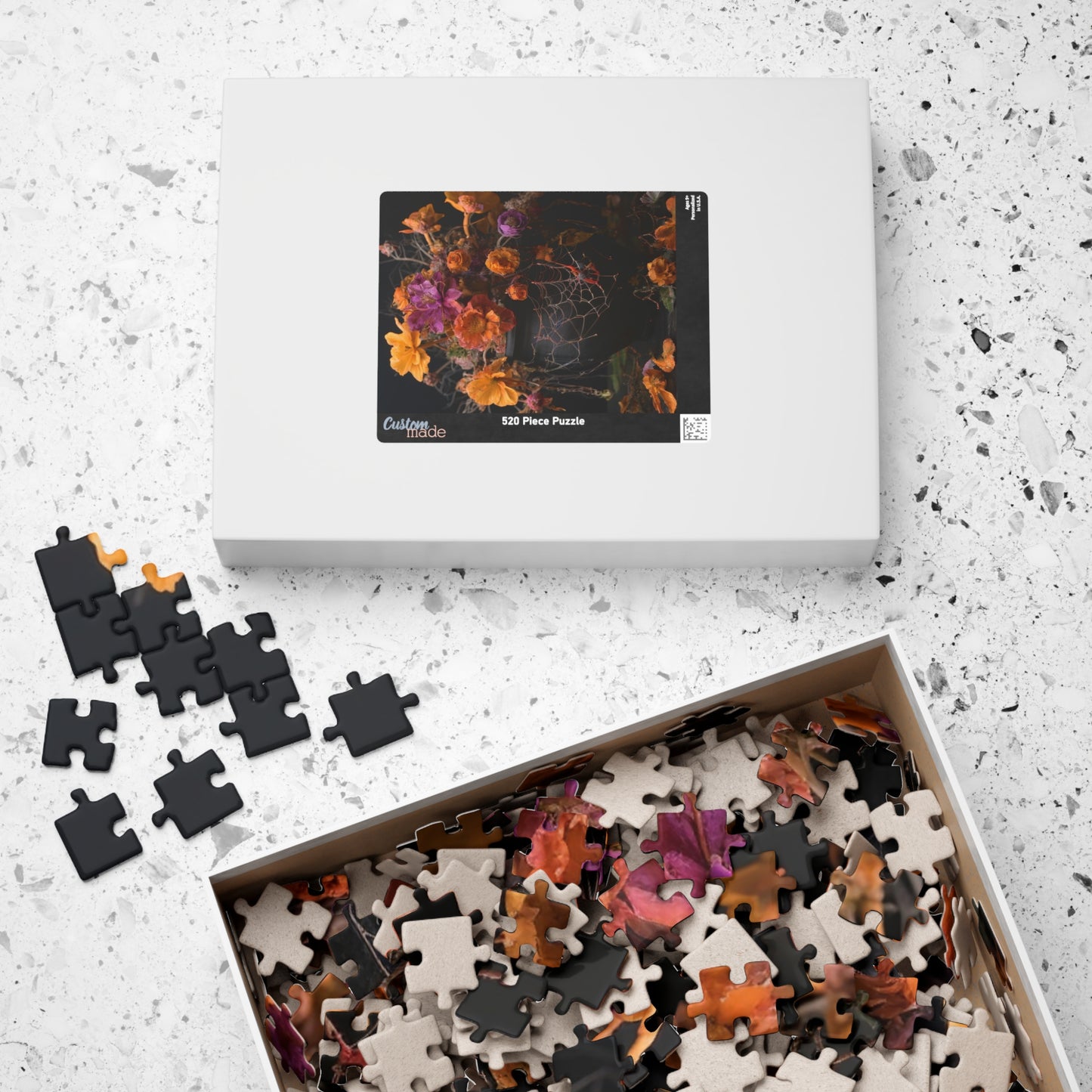 Dark Floral Fantasy Jigsaw Puzzle - Perfect Home Decor - Personalized Stylish Crafts