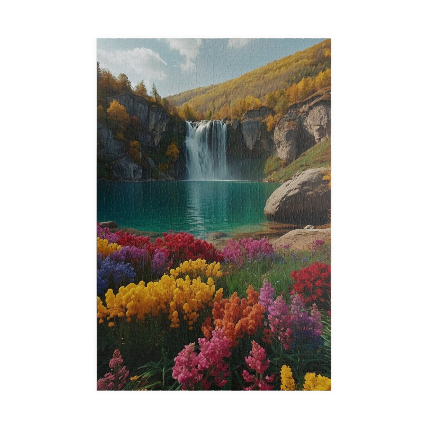 Cliff Fall Nature Jigsaw Puzzle - Stunning Art for Home Decor - Personalized Stylish Crafts