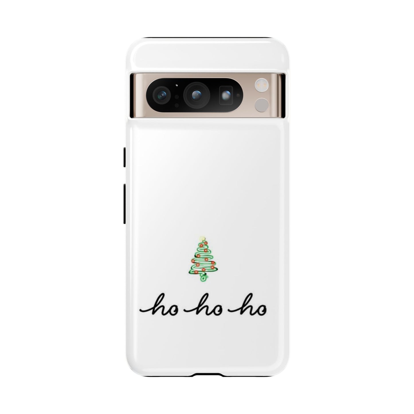 ho ho ho Christmas Phone Case White | iPhone Samsung Galaxy Google Pixel - Personalized Stylish Crafts