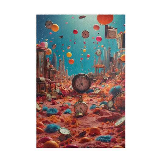 Timeless Jigsaw Puzzle: A Surreal Journey Through Time - Personalized Stylish Crafts