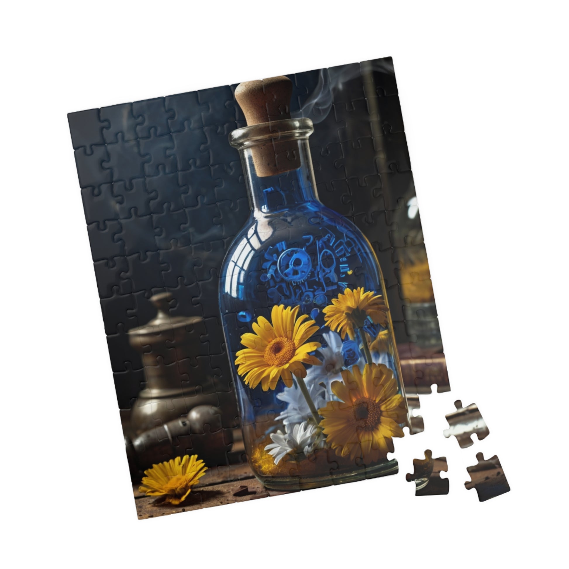 Vintage Bottle and Flower Jigsaw Puzzle - Perfect Gift Idea - Personalized Stylish Crafts