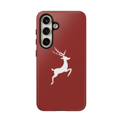 Red and White Christmas Reindeer Phone Case | iPhone, Samsung, Pixel - Personalized Stylish Crafts