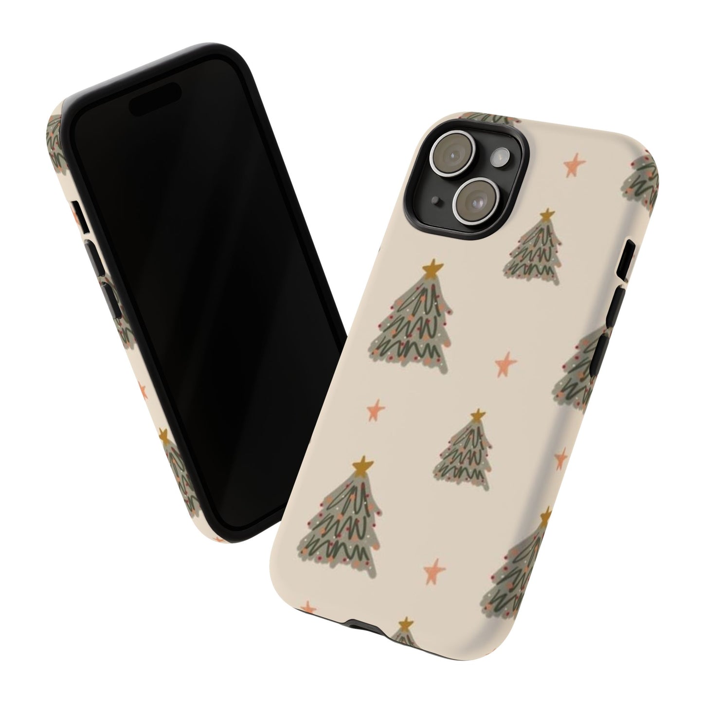 Cute Christmas Tree Wallpaper Phone Case | iPhone, Samsung, Pixel - Personalized Stylish Crafts