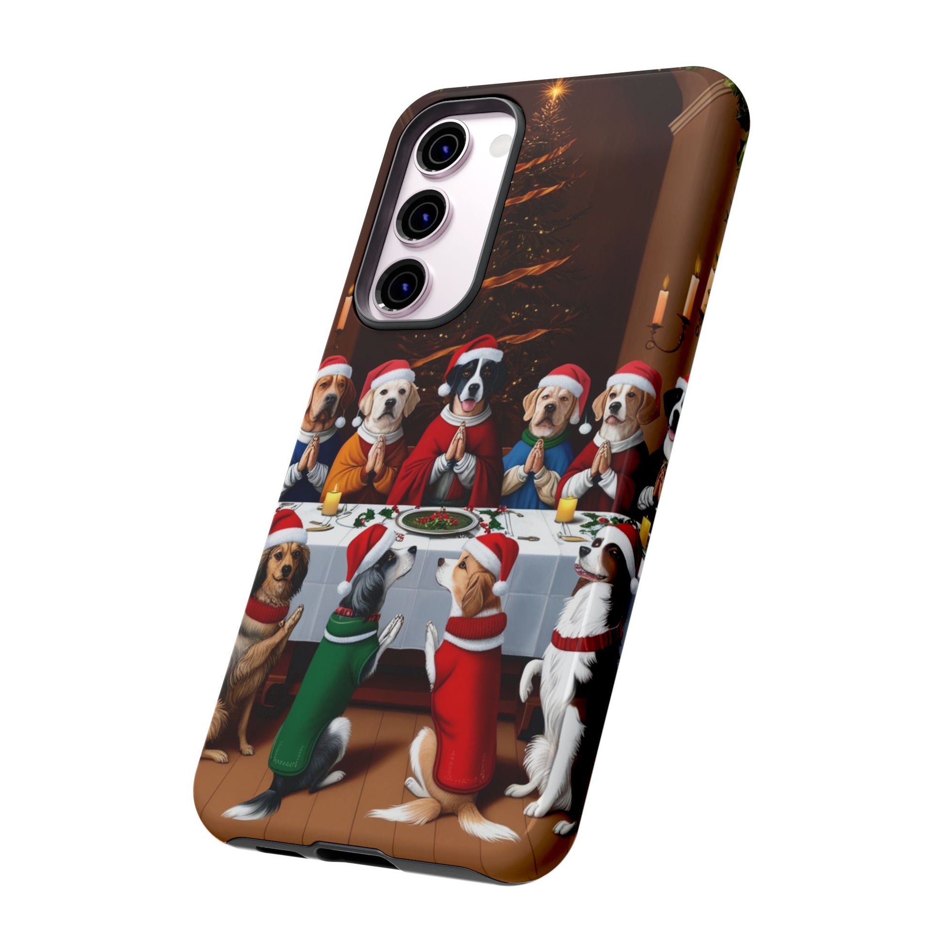 Christmas Dog Last Supper Phone Case | iPhone, Samsung, Pixel - Personalized Stylish Crafts