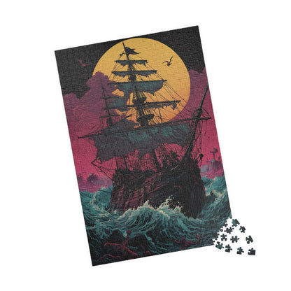 Pirate Ship Art 1000 piece Jigsaw Puzzle for Adults and Kids - Personalized Stylish Crafts