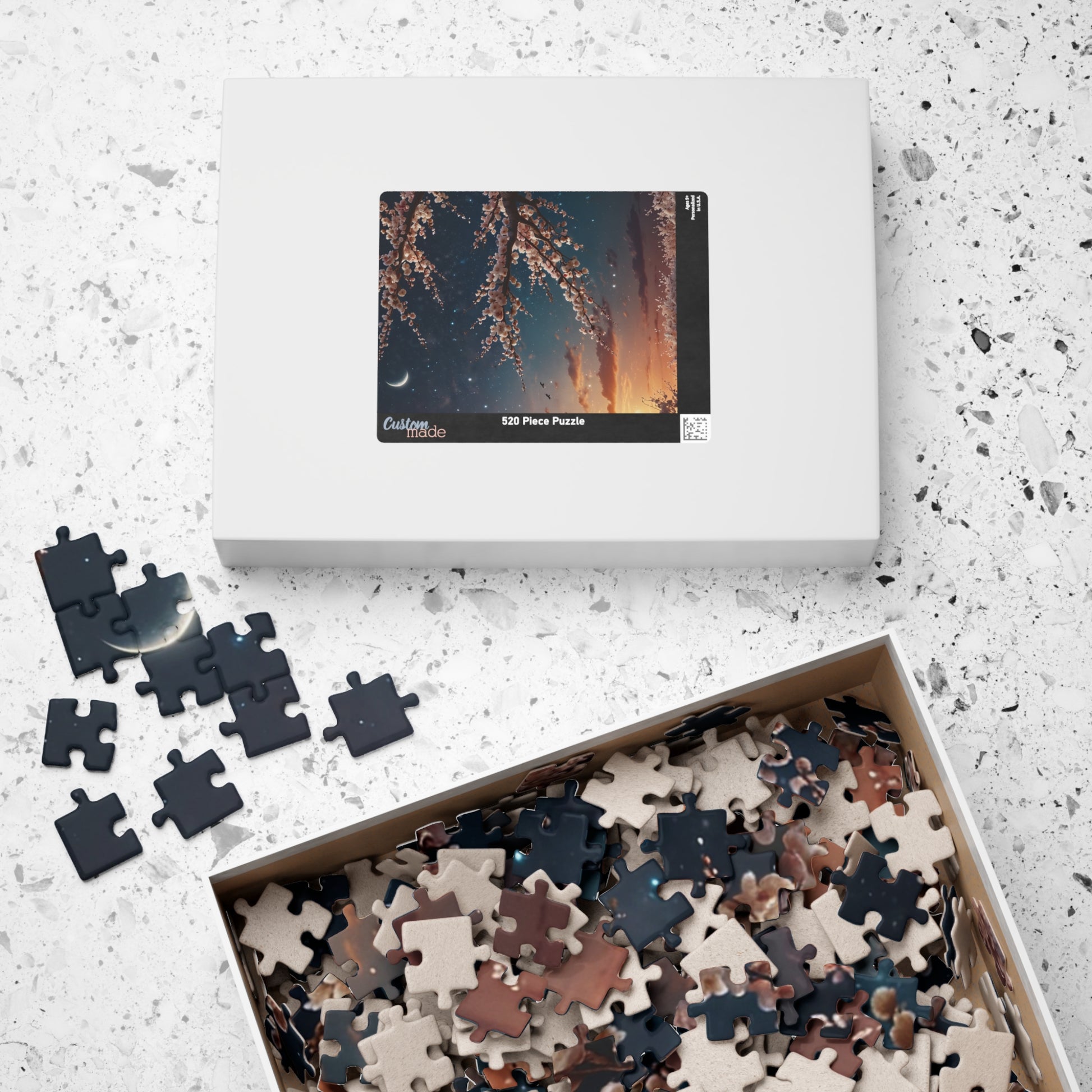 Cherry Blossom Jigsaw Puzzle - Aesthetic Home Decor - Personalized Stylish Crafts