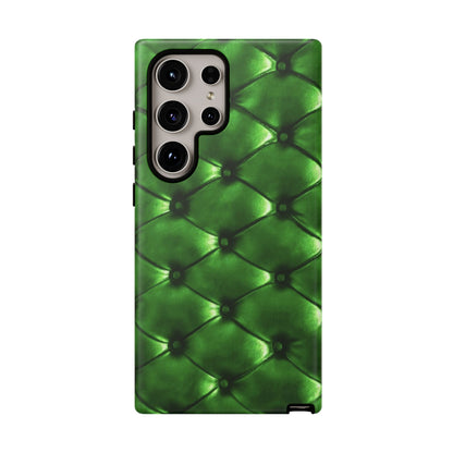 Green Luxurious Tufted Phone Case | iPhone, Samsung, Pixel - Personalized Stylish Crafts