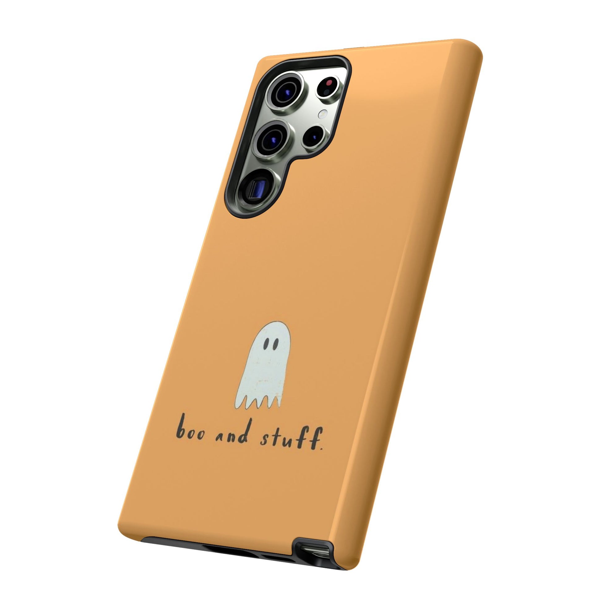 Halloween Ghost Quote Phone Case with Anti-Scratch Finish - Personalized Stylish Crafts