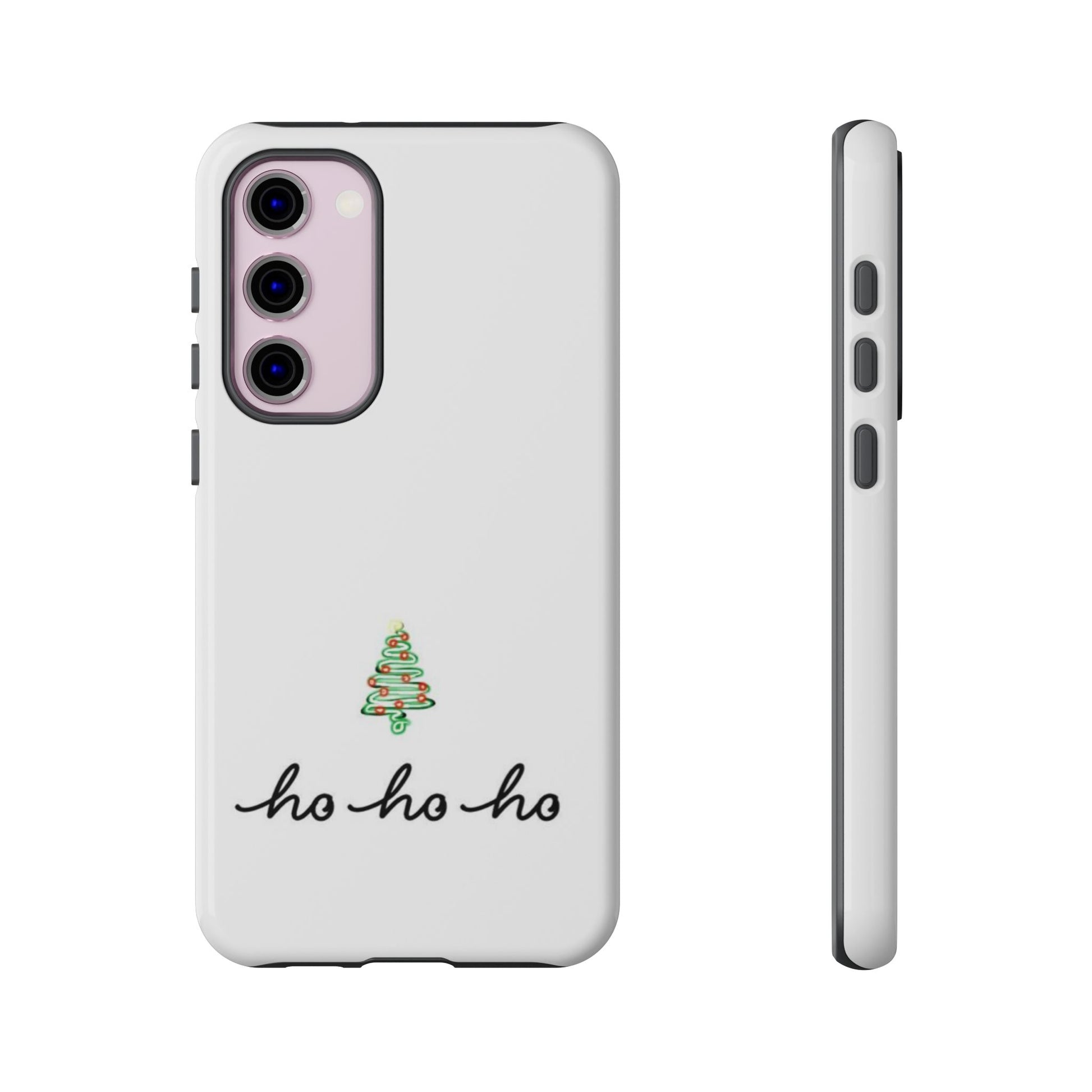 ho ho ho Christmas Phone Case White | iPhone Samsung Galaxy Google Pixel - Personalized Stylish Crafts