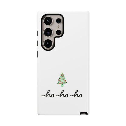 ho ho ho Christmas Phone Case White | iPhone Samsung Galaxy Google Pixel - Personalized Stylish Crafts