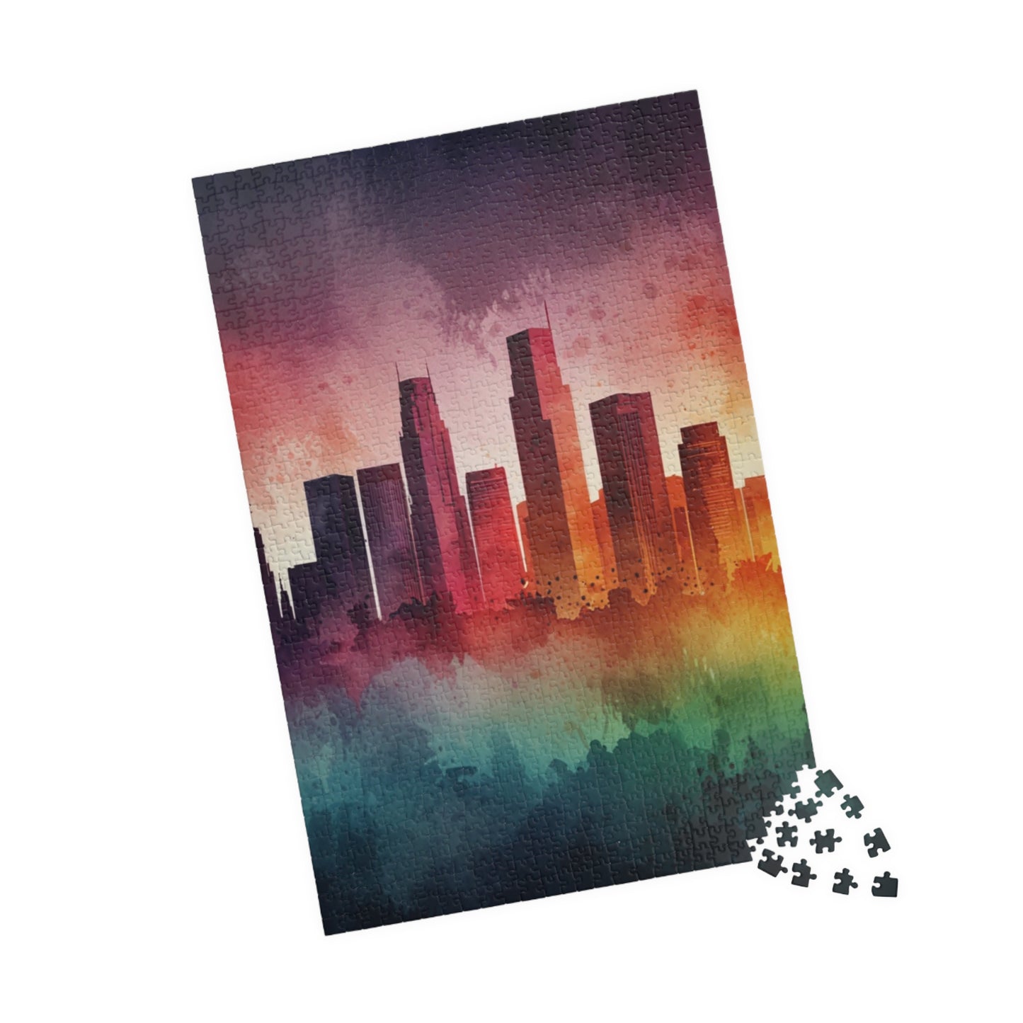 Sunset Skyline - Los Angeles Jigsaw Puzzle - Perfect Gift Idea - Personalized Stylish Crafts