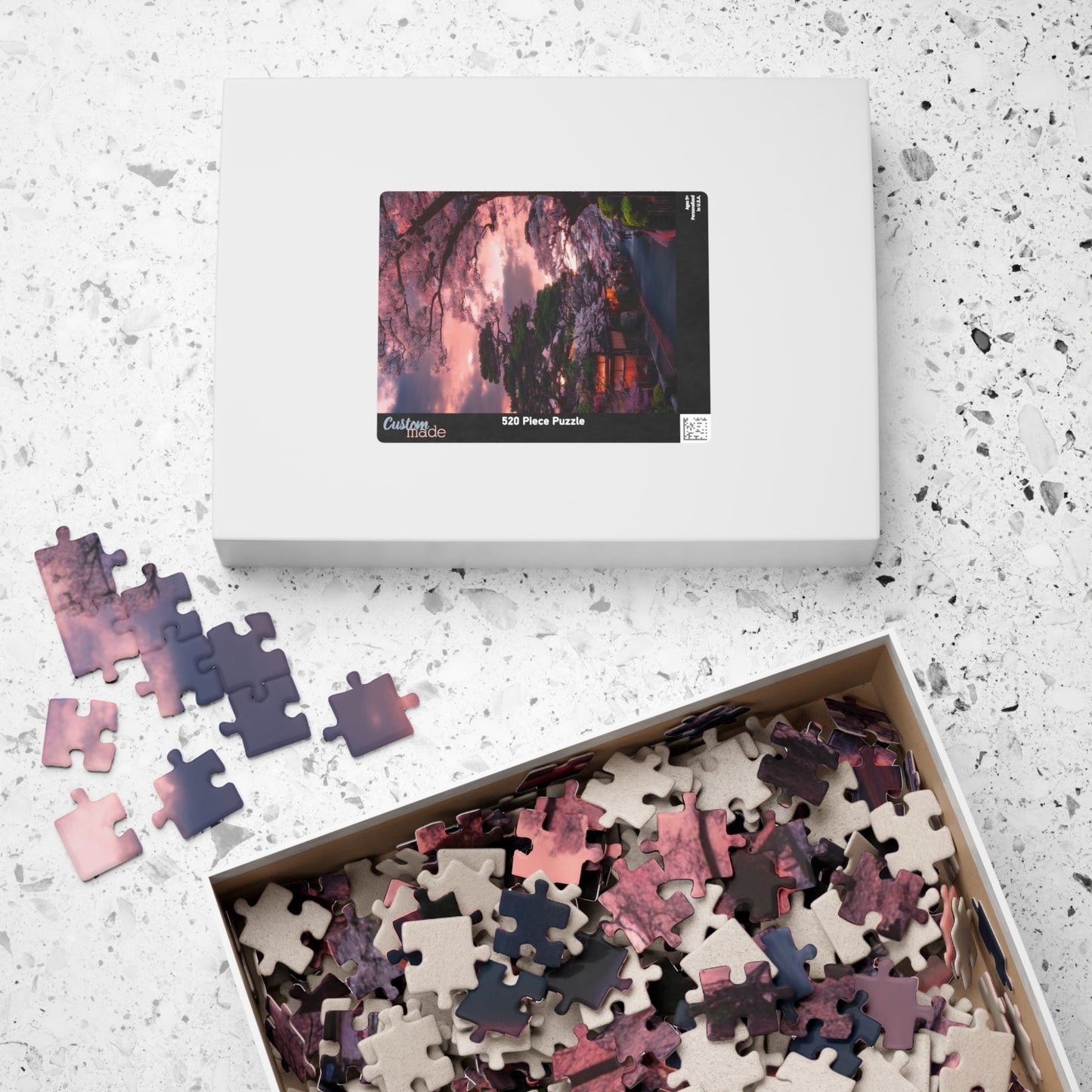 Cherry Blossom Tree Jigsaw Puzzle - Colourful Wall Decor - Personalized Stylish Crafts