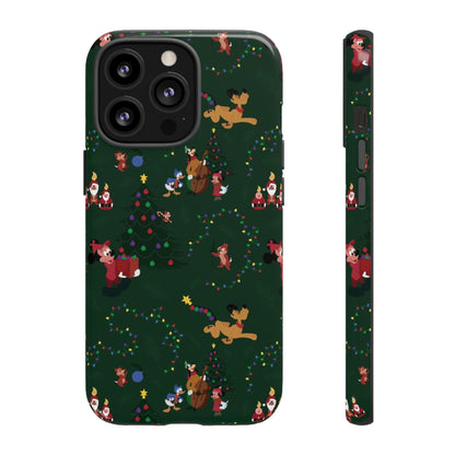 Dark Green Christmas Phone Case | iPhone Samsung Galaxy Google Pixel - Personalized Stylish Crafts