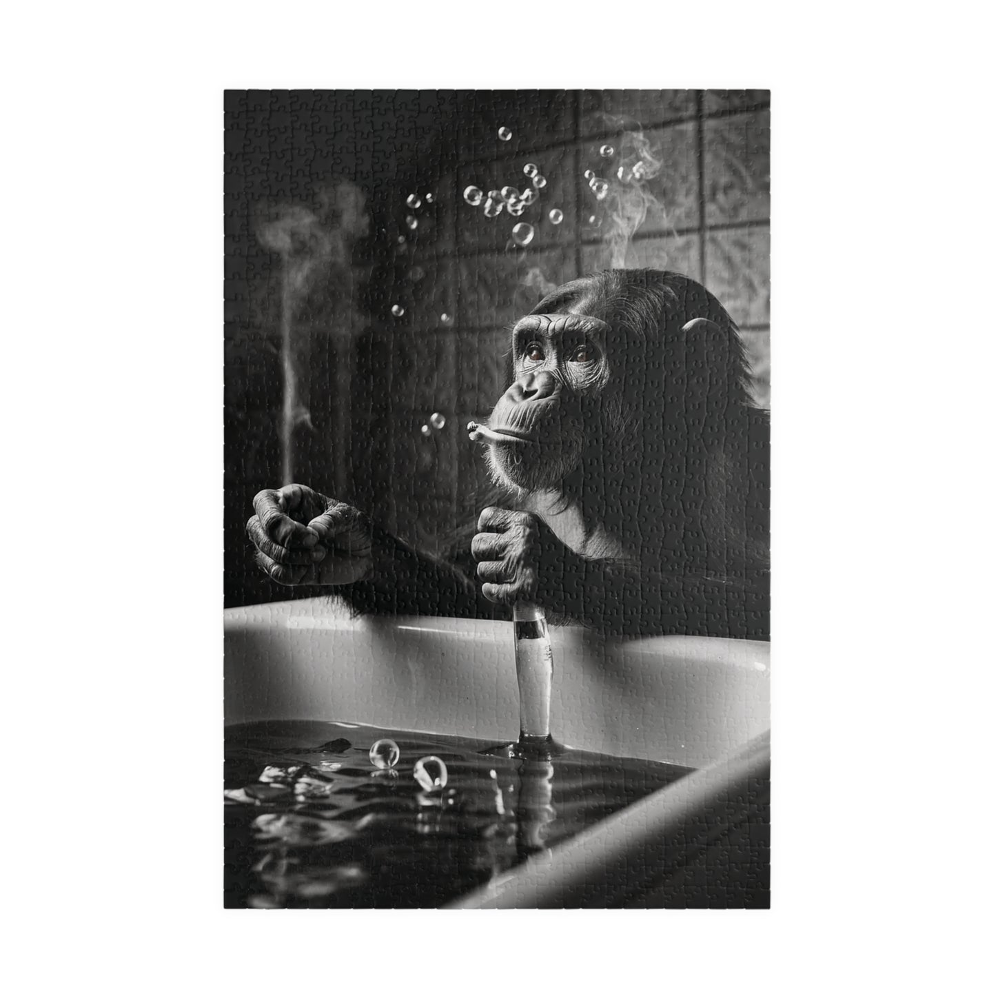 Smoking Monkey 1000 Piece Jigsaw Puzzle - Gift for Adults