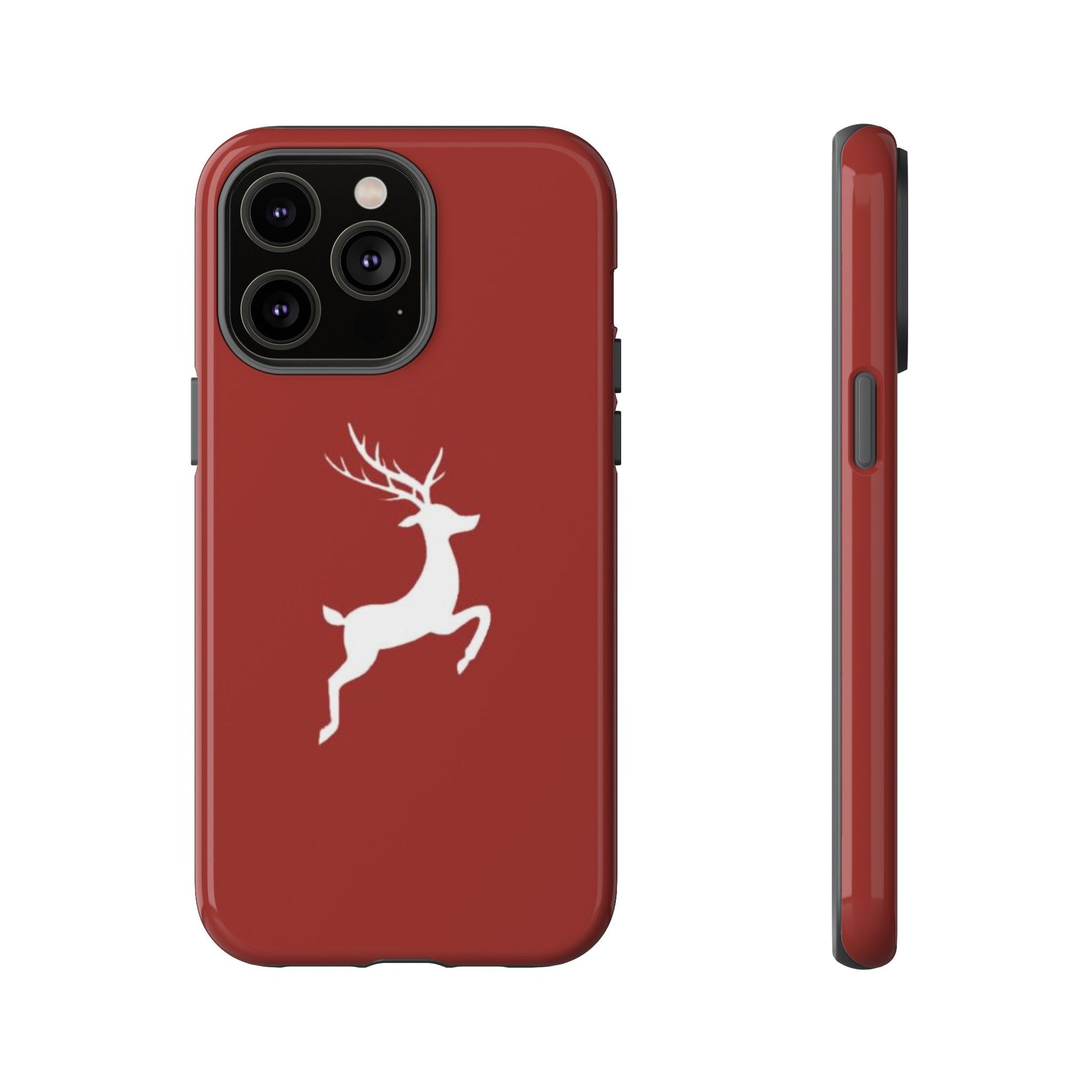 Red and White Christmas Reindeer Phone Case | iPhone, Samsung, Pixel - Personalized Stylish Crafts