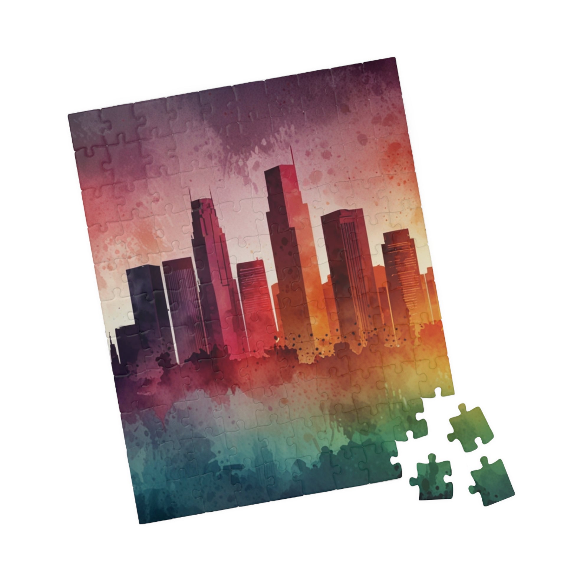 Sunset Skyline - Los Angeles Jigsaw Puzzle - Perfect Gift Idea - Personalized Stylish Crafts