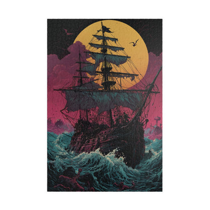 Pirate Ship Art 1000 piece Jigsaw Puzzle for Adults and Kids - Personalized Stylish Crafts