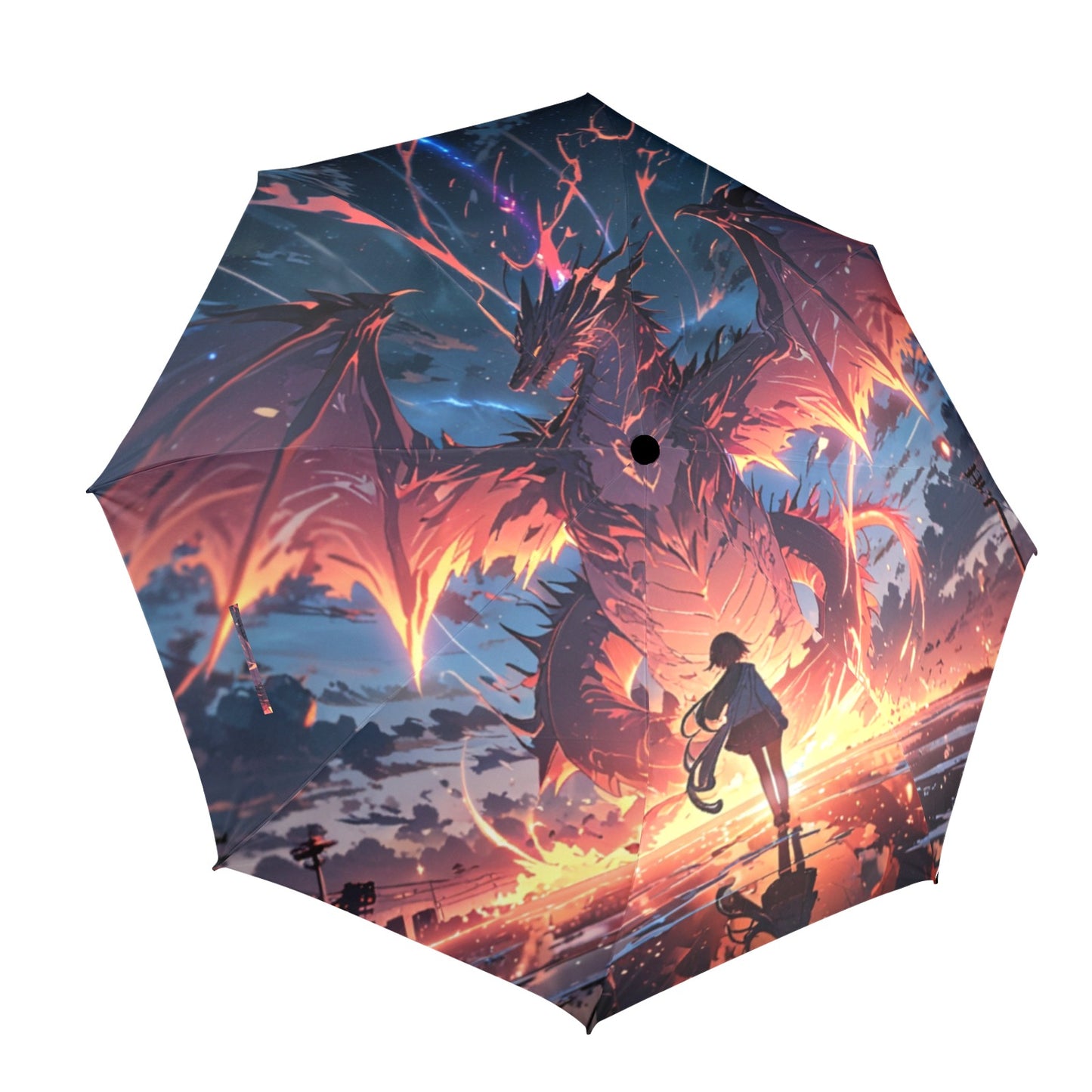 Anime Art Umbrella - Custom Dragon Design Gift for Kids