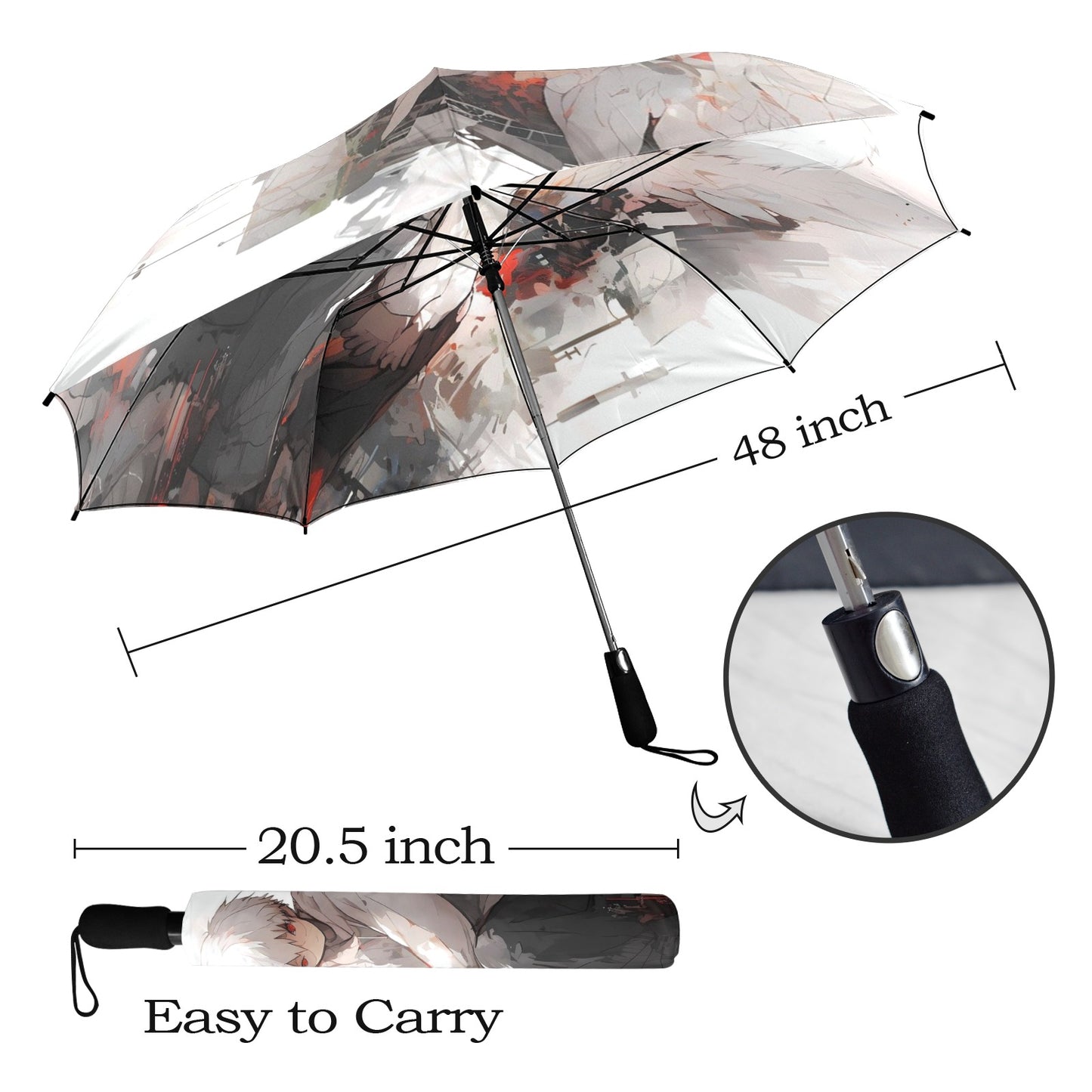 Anime Character Art Umbrella -  Compact and Cool Design