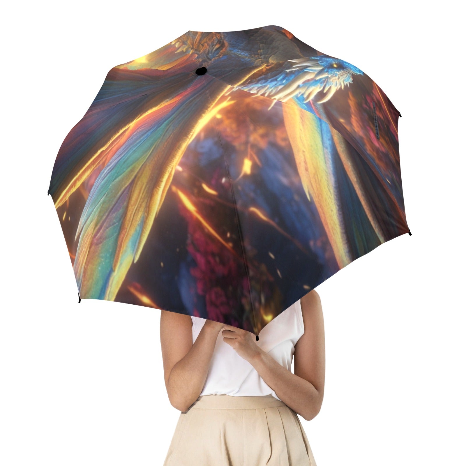 Custom Anime Dragon Umbrella - Windproof and Compact for Kids