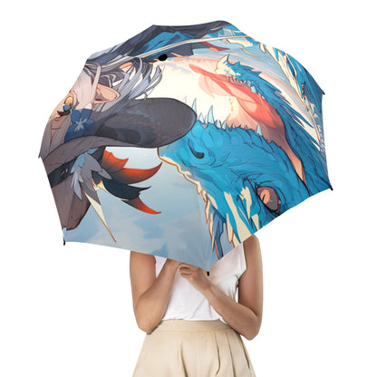 Custom Anime Girl Umbrella - Windproof and Compact for Kids