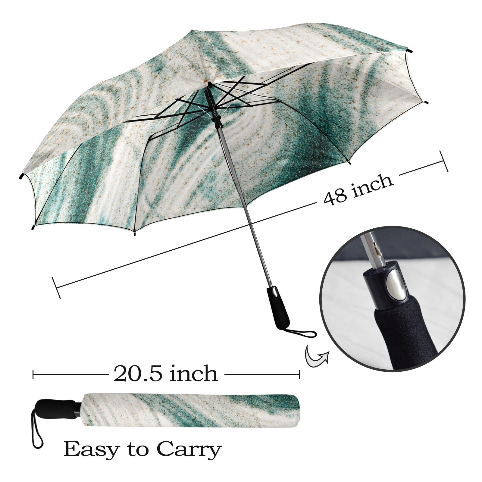 Beach Sand Umbrella for Travel- Windproof & Stylish Graphic Design