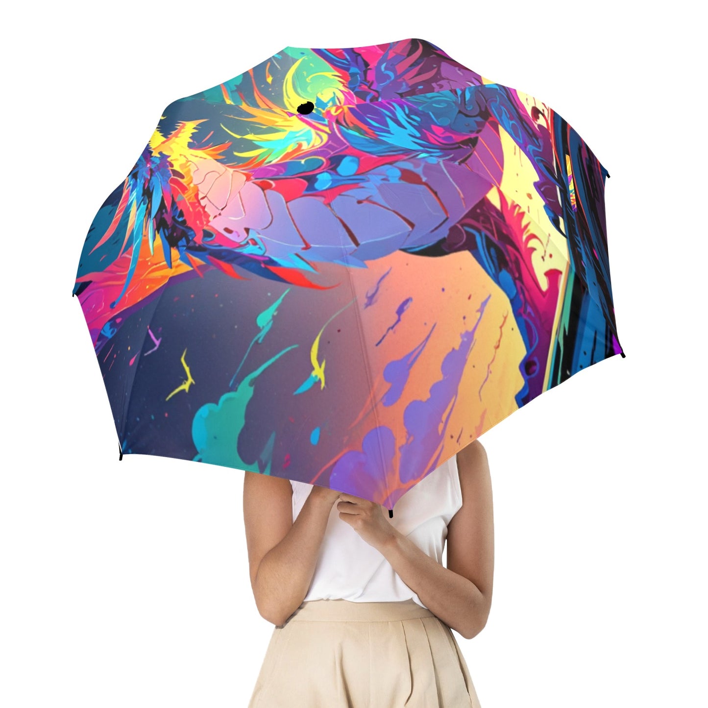 Anime Cartoon Umbrella - Dragon Design Gift for Kids