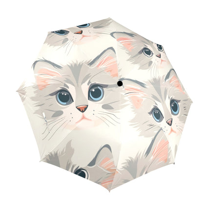 Cute Cat Umbrella - Windproof, Compact and Stylish for Kids and Women