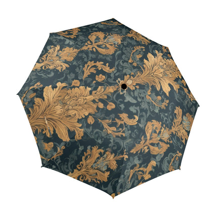 Golden Autumn Umbrella - Windproof and Compact for Fall Travel