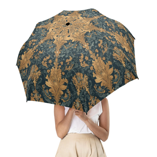 Golden Fall Umbrella - Windproof and Compact for Autumn Travel