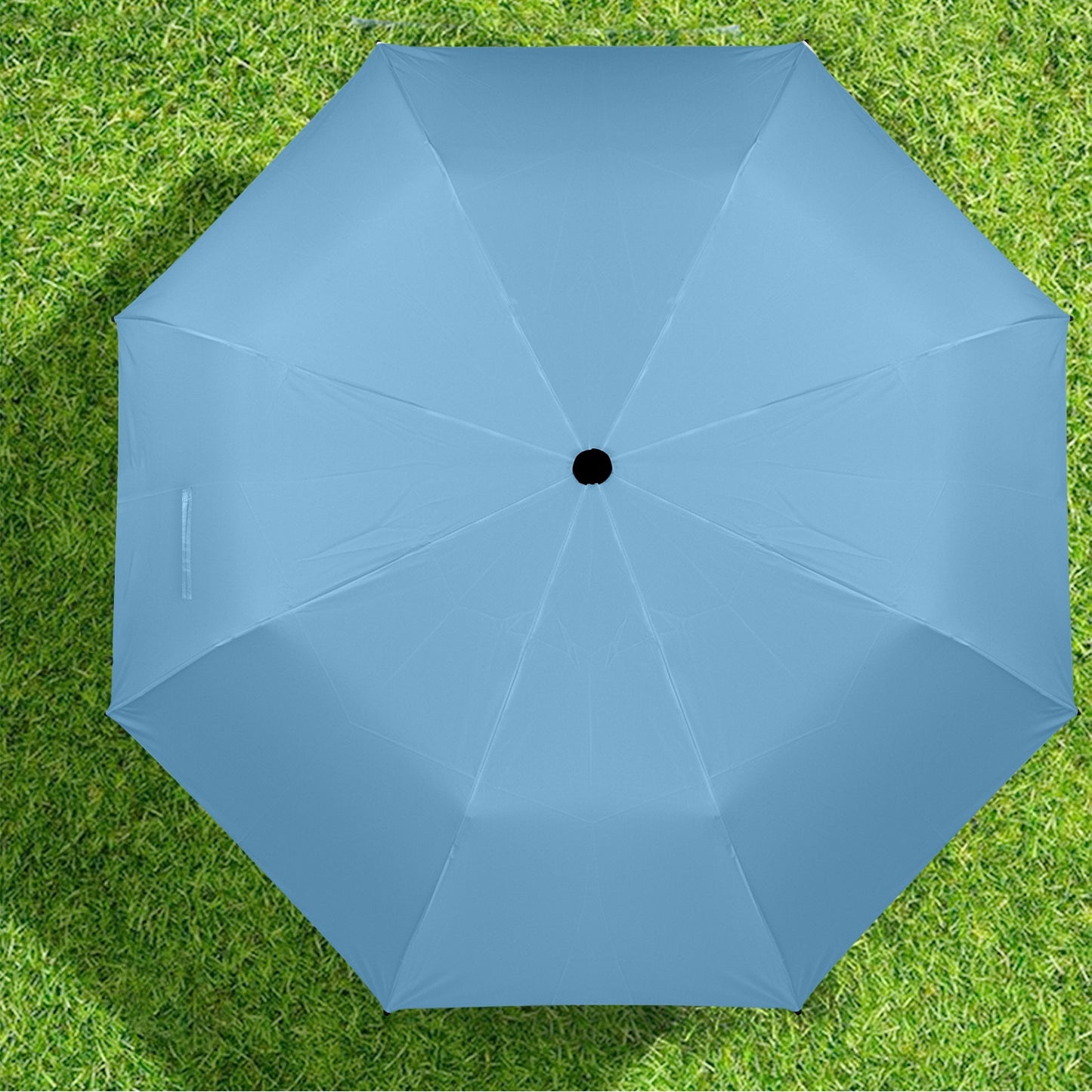 Light Blue Umbrella - Windproof and Compact for Travel & Kids