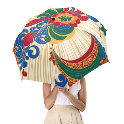 Minimalistic Flower Umbrella - Windproof and Compact for Fall Travel