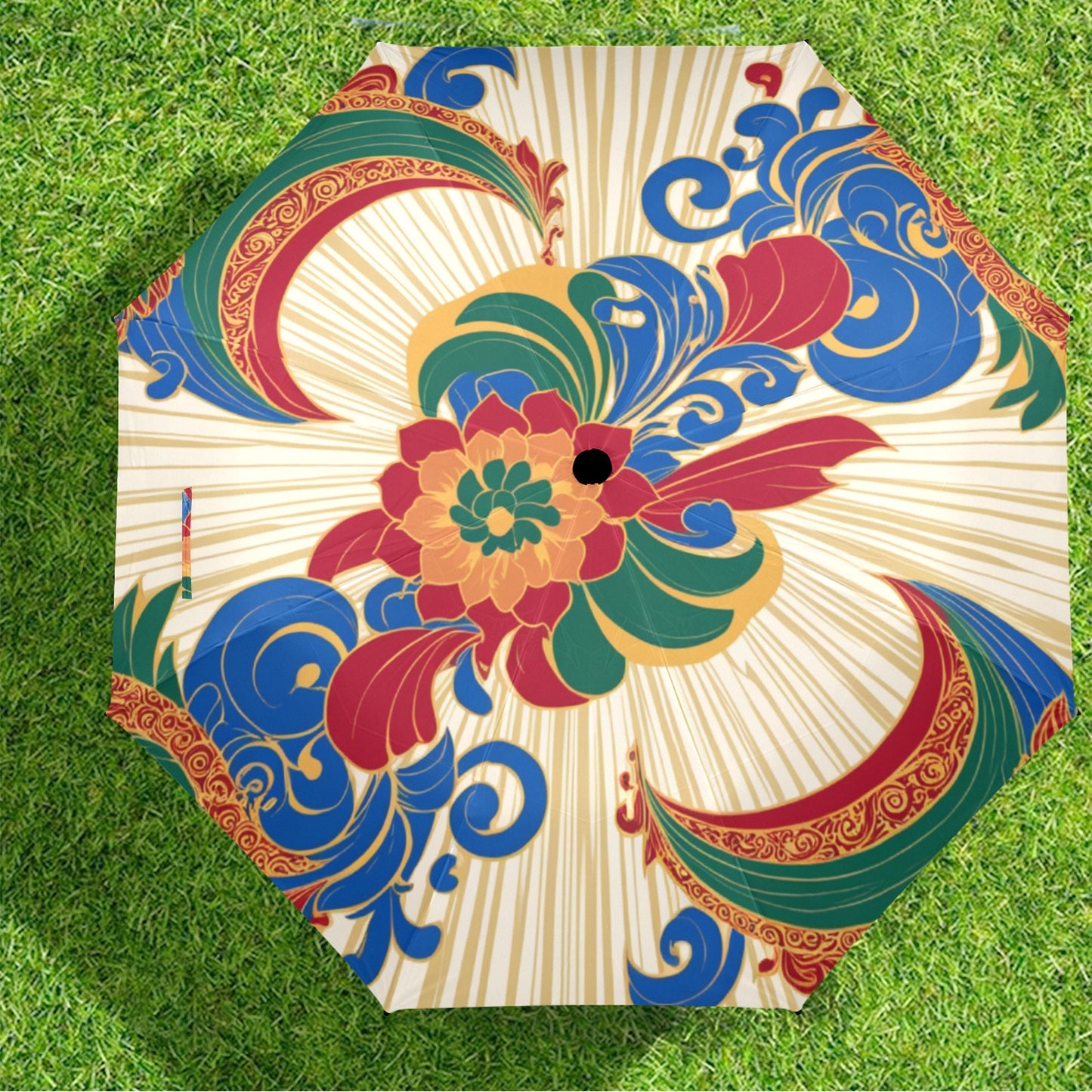 Minimalistic Flower Umbrella - Windproof and Compact for Fall Travel