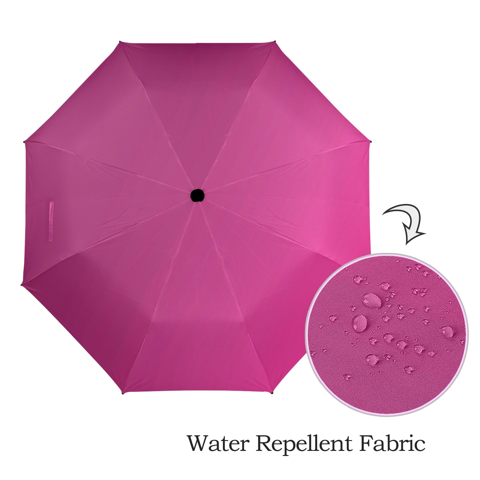 Minimalistic Purple Design Umbrella - Windproof and Compact for Travel