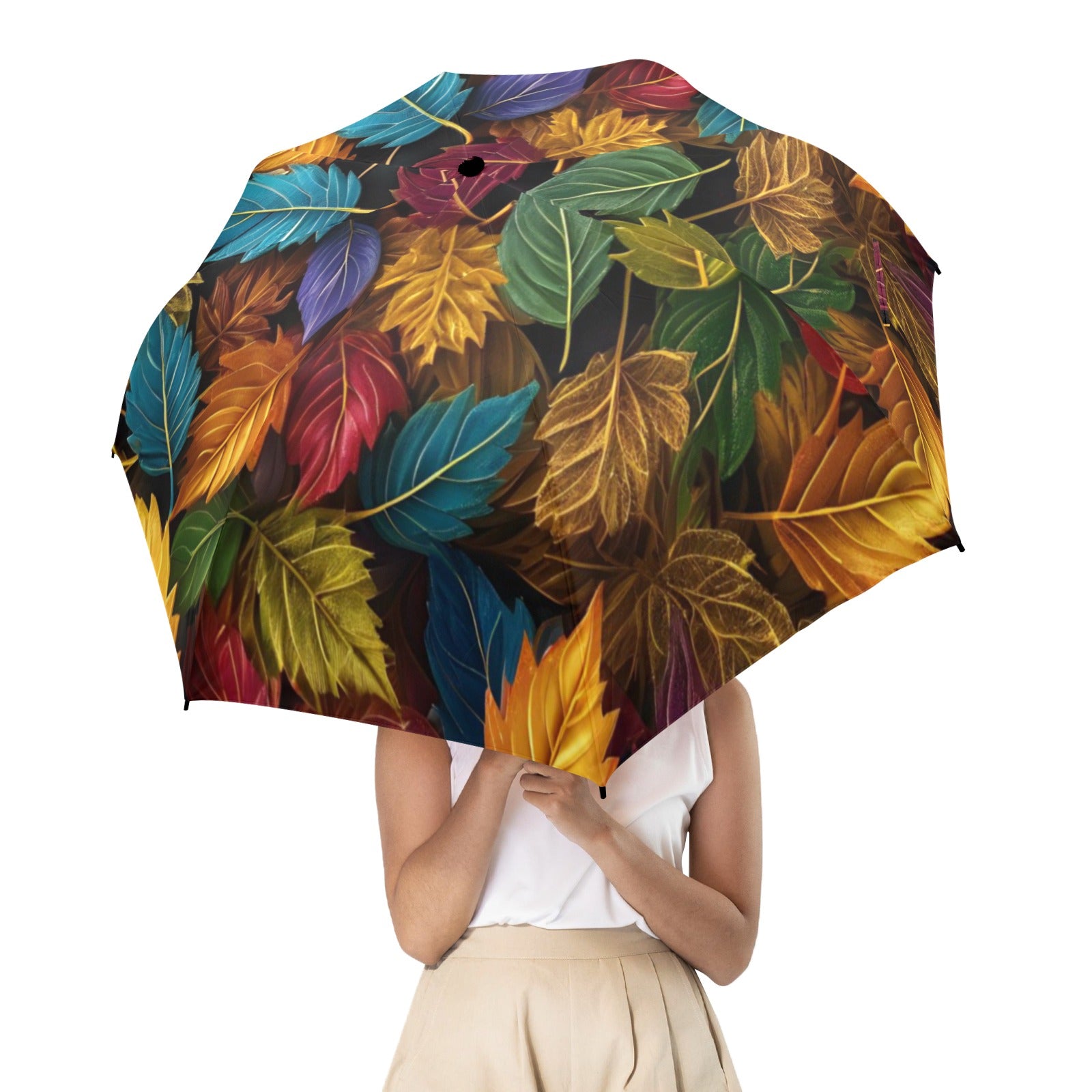 Windproof Fall Umbrella - Colorful & Compact for Autumn Travel